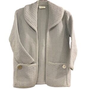 Vintage KAHROBEE 70s Textured Knit Collared Cardigan Sweater Jacket Size L‎